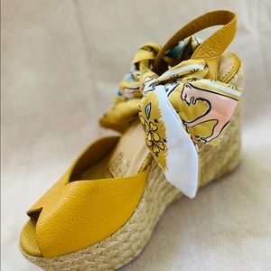 Leather Platform Espadrille